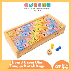 Board Game Ular Tangga MUSLIM Kotak Kayu Besar mainan interaktif keluarga