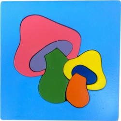 Puzzle Cat Bingkai Jamur