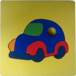 Puzzle Cat Bingkai Mobil