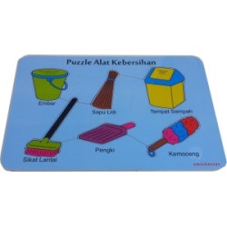 Puzzle Stiker Alat Kebersihan Puzzle Stiker Alat Kebersihan
