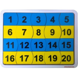 Puzzle Angka 1-20 kecil