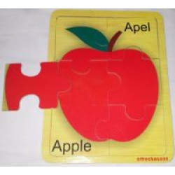 Puzzle Stiker Kecil Apel