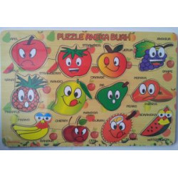 Puzzle Stiker Aneka Buah