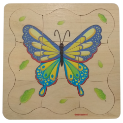 Puzzle Led UV - 4 Tingkat Metamorfosis Kupu-kupu