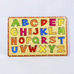 Puzzle Stiker Alfabet Besar Bergaris