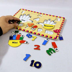 Puzzle Stiker Angka Tangan