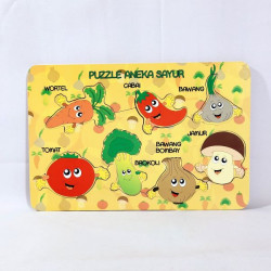 Puzzle Stiker Aneka Sayur