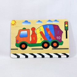 Puzzle Stiker Mobil Angka