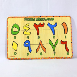Puzzle Stiker Angka Arab