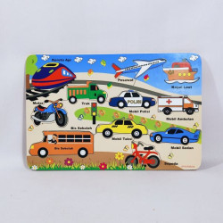 Puzzle Stiker Transportasi
