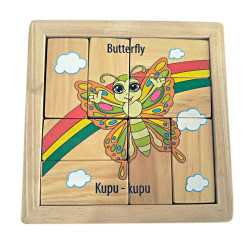 Puzzle LED UV Kupu-Kupu dan Pelangi