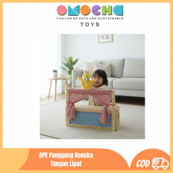 APE Panggung Boneka Tangan Lipat Wooden Puppet Stage