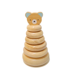 Wooden Bear Ring Toys - Natural Wooden Bear Ring Toys - Natural