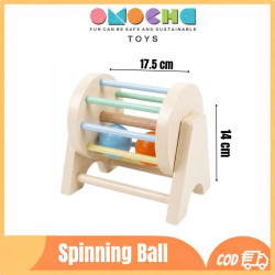 Wooden Spinning Ball Drum Montessori