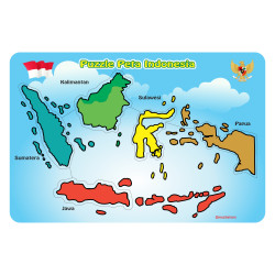 Puzzle Stiker Peta Indonesia